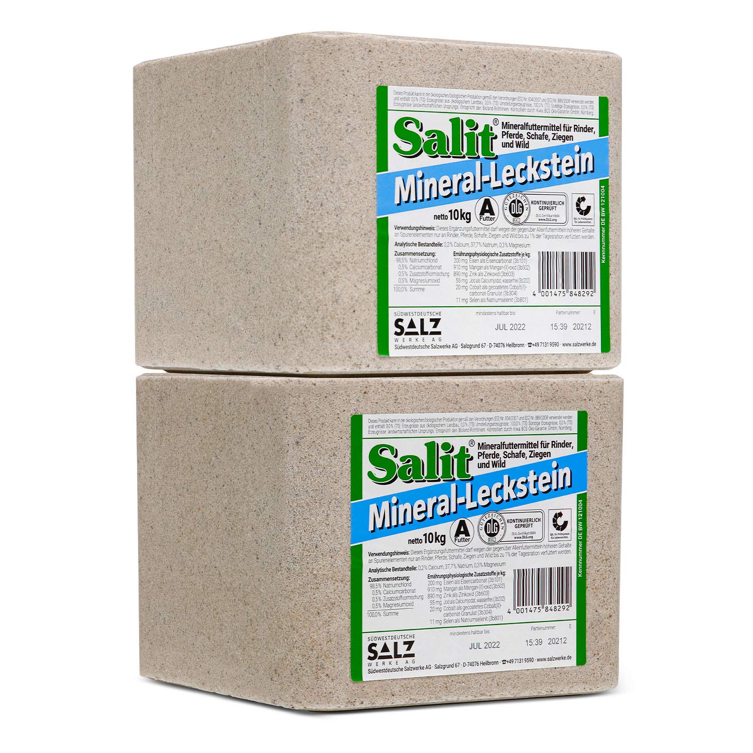 Salit Mineral Leckstein Steinsalz 20kg Nahrungsergänzung Mineralfuttermittel