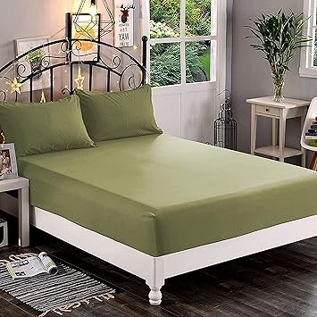 Elegant Comfort 1500 Premium Hotel Quality 1-Piece Fitted Sheet, Softest Quality Microfiber - Deep Pocket up to 16 inch, Wrinkle and Fade Resistant, Twin/Twin XL, Sage-Green