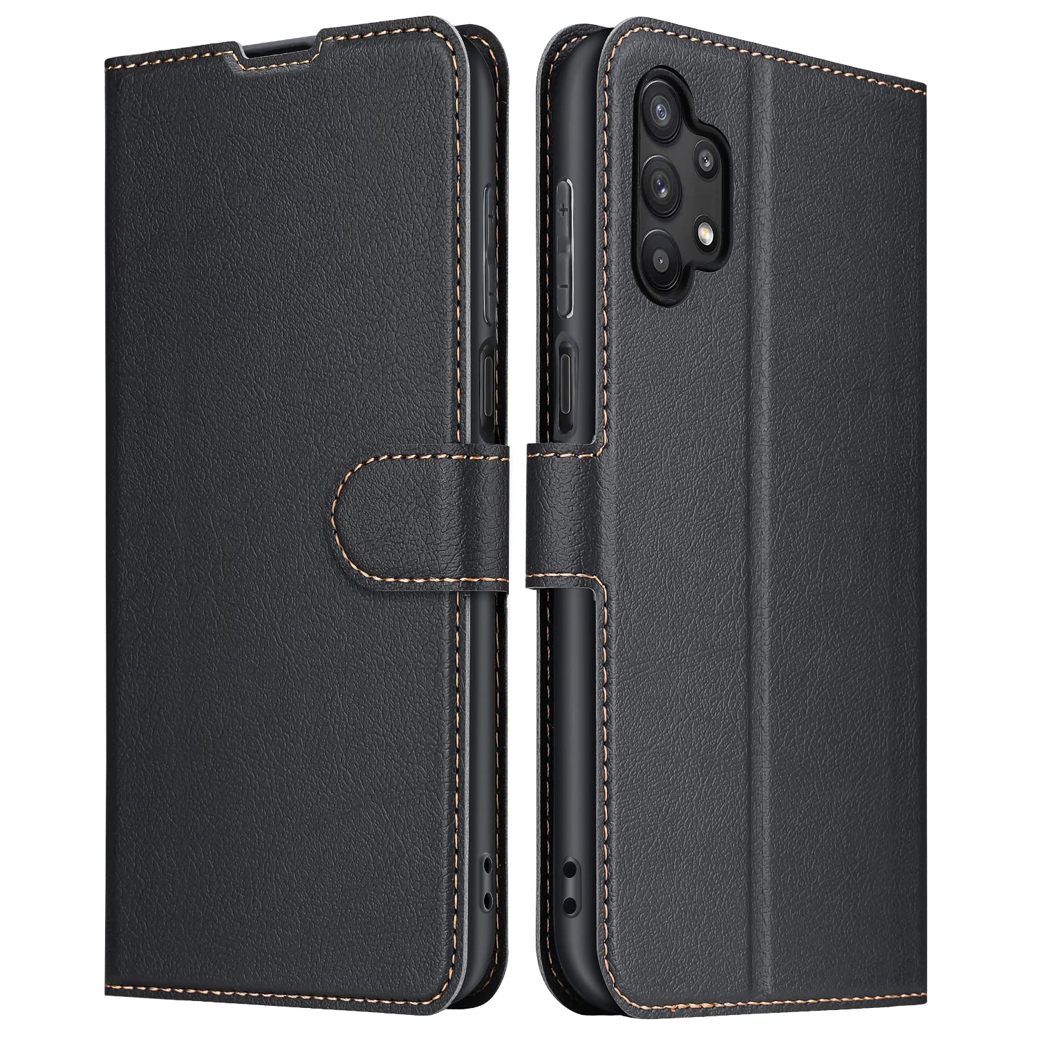 ELESNOW Samsung Galaxy A32 5G için Kılıf, Premium Deri Cüzdan