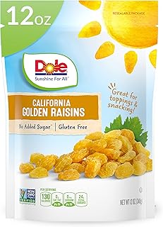 Dole California Golden Raisins, Dried Fruit, Healthy Snack, 12 Oz