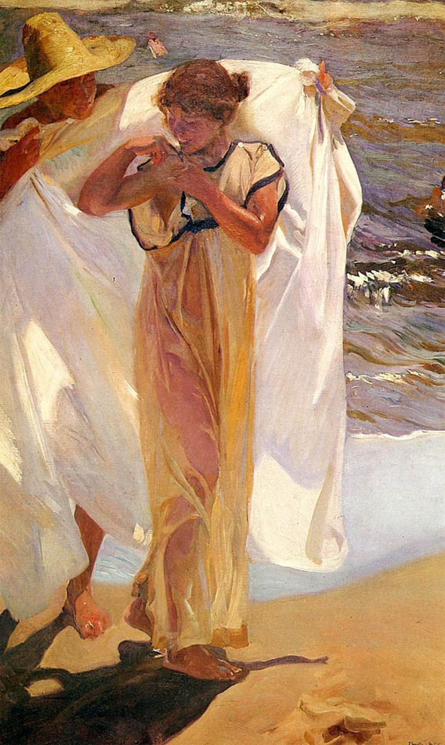 SERENDIPITP Aesthetic Poster Photo Wall Print Retro Picture the Bath by Joaquín Sorolla Modern Wall Artwork for Home Decor 60x90cm