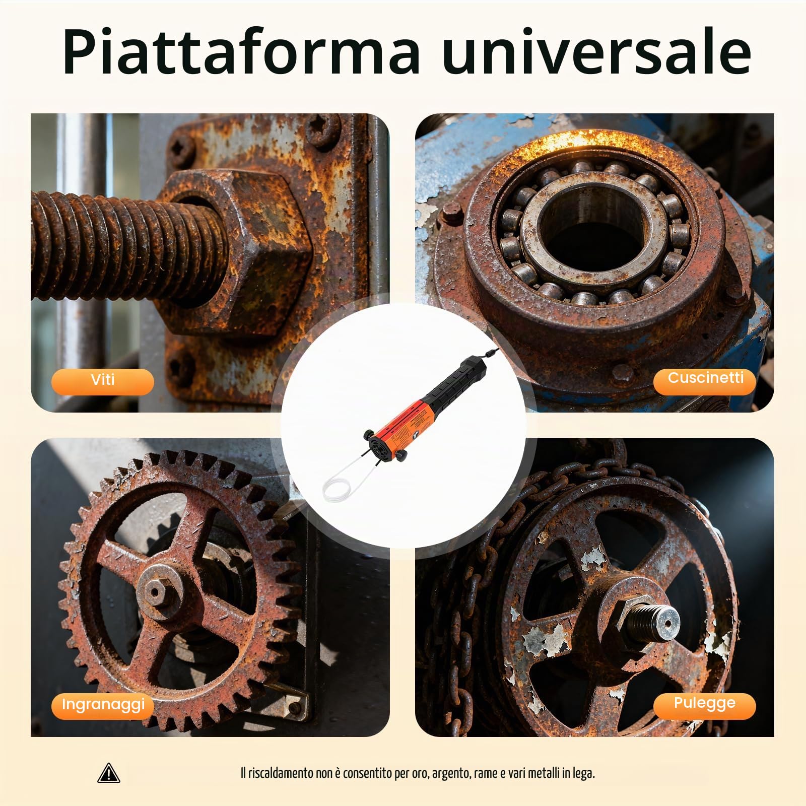 Riscaldatore a Induzione 1000W 850°C 10 Bobine per Bulloni Auto | 1000W, 850°C, 10 Bobine, Senza Fiamma, Custodia Inclusa, Antiscivolo