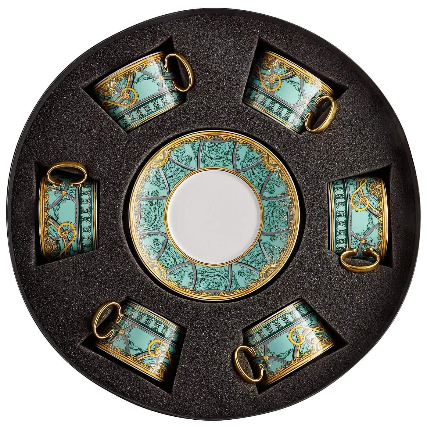 VersaceLa Scala Palazzo Rosenthal Set of 6 Tea Cups