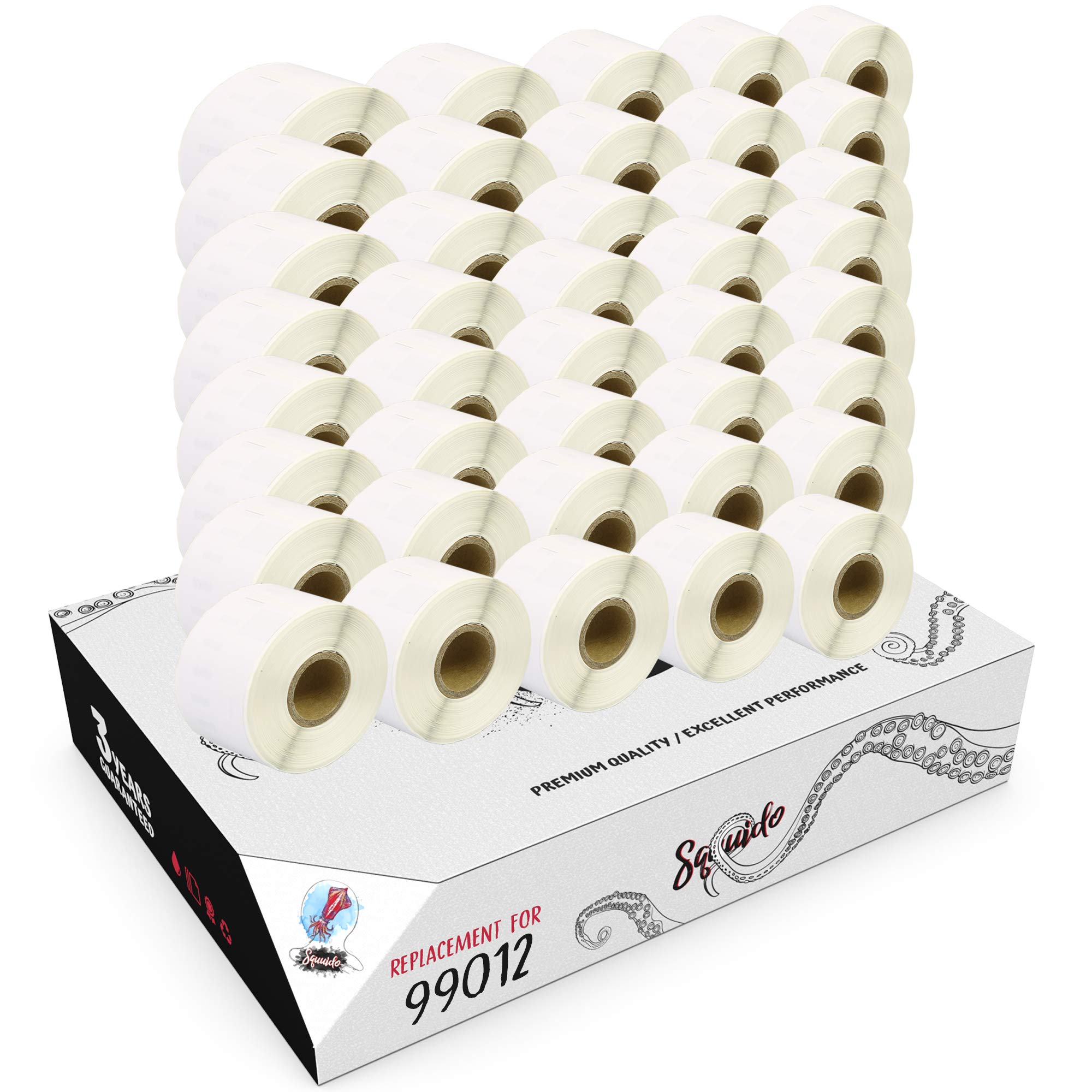 40 rollos 99012 Etiquetas compatibles para LabelWriter 4XL 450 400 330 320 310 Duo/Turbo/Twin Turbo SLP 450 430 420 410 400 200 100 | 36mm x 89mm | 260 Etiquetas por Rollo