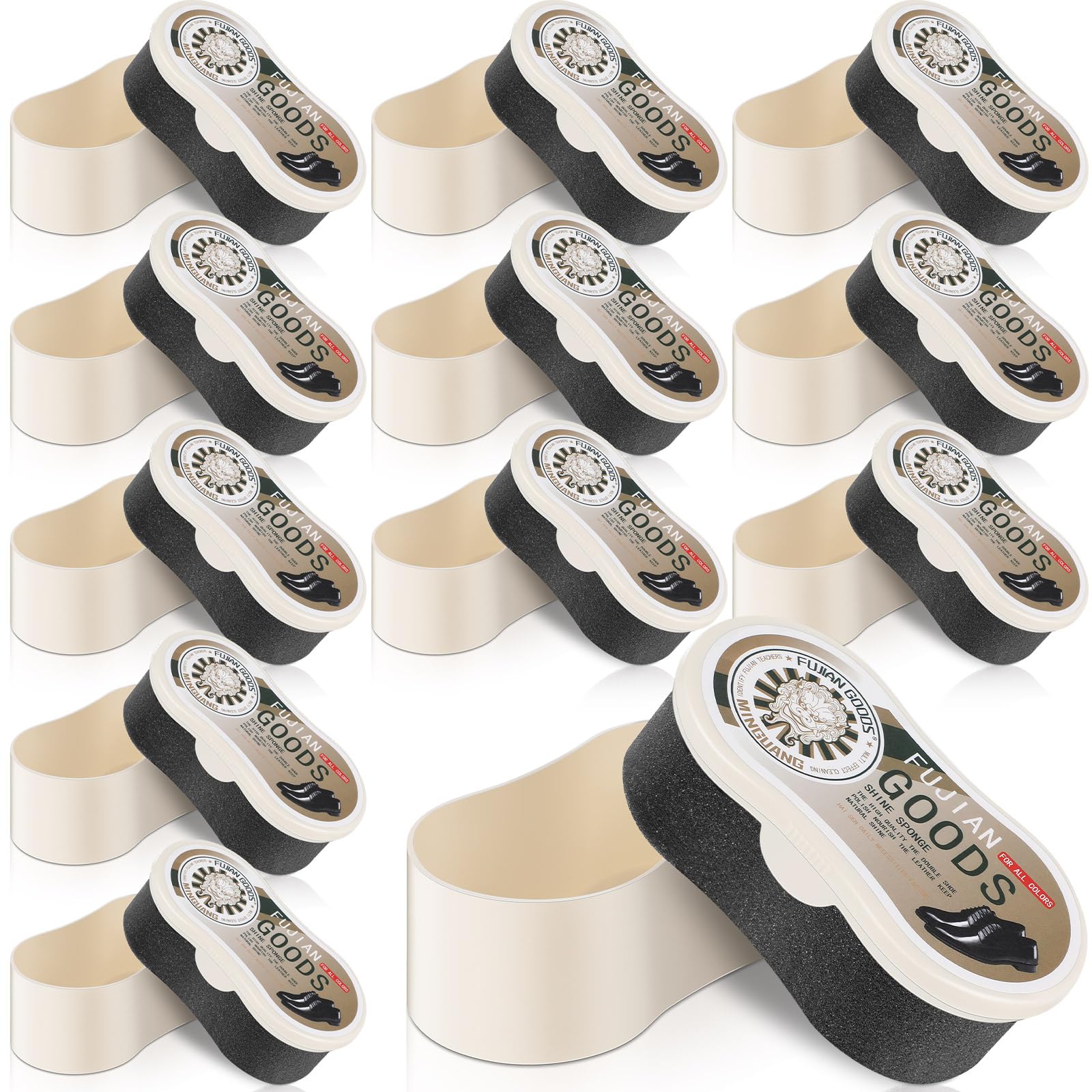 Loopeer 12Pcs Shoe Shine Sponge, Instant Leather Care