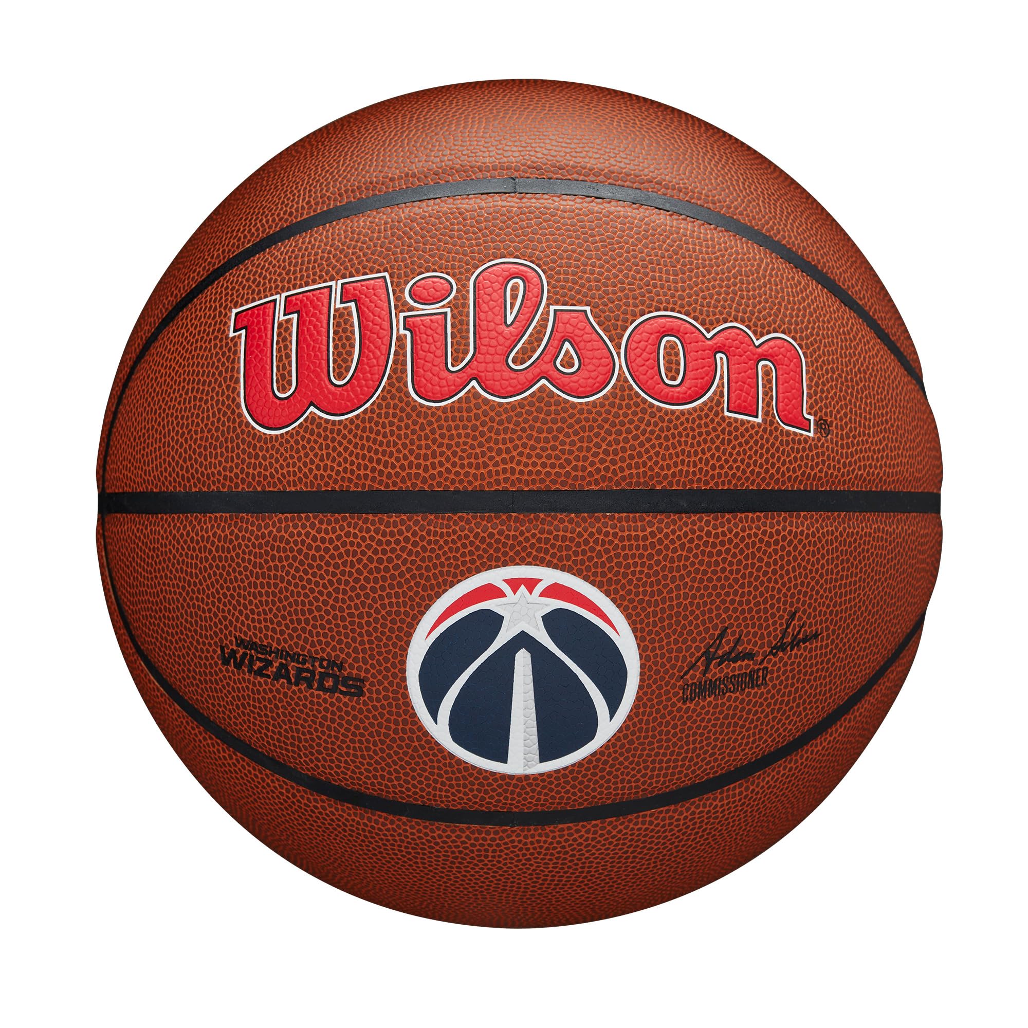 Wilson Pallone da Basket NBA Team Alliance, Con Superficie Pure Feel e Tecnologia Dual Depth, Con Maggiore Stabilità Aerea, Colore: Marrone, Taglia: 7