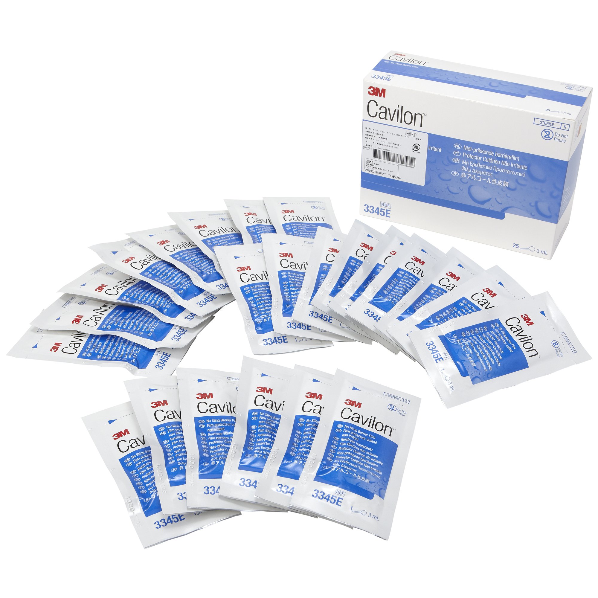Amazon | 3M キャビロン 非アルコール性皮膜(ワイプ) 25本入り 3345E