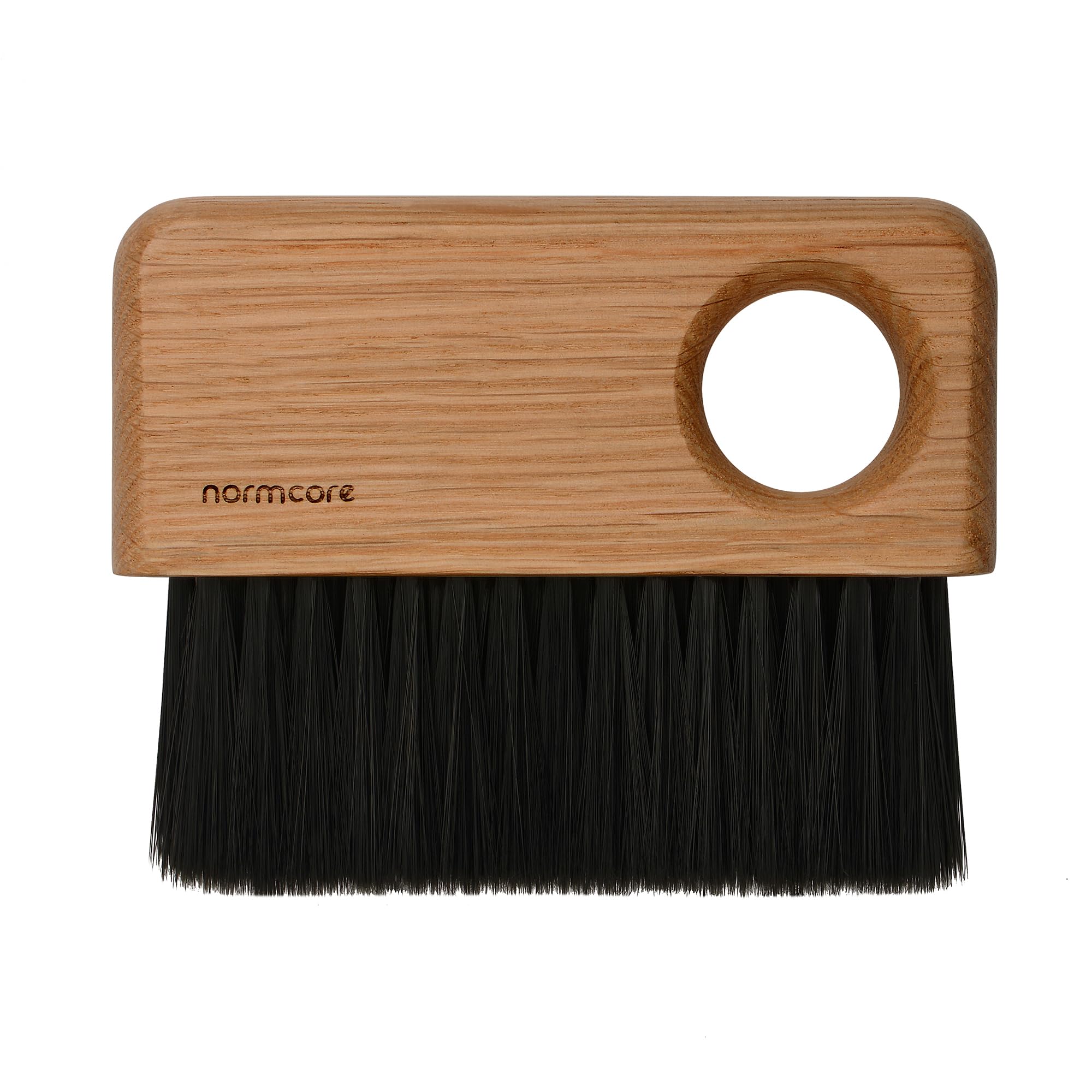 Normcore Oak Barista Bench Cleaning Brush For Espresso Machine, Grinder, Countertop, Compact Coffee Cleaning Tool For Home Or Cafe Baristas, American Wood Handle
