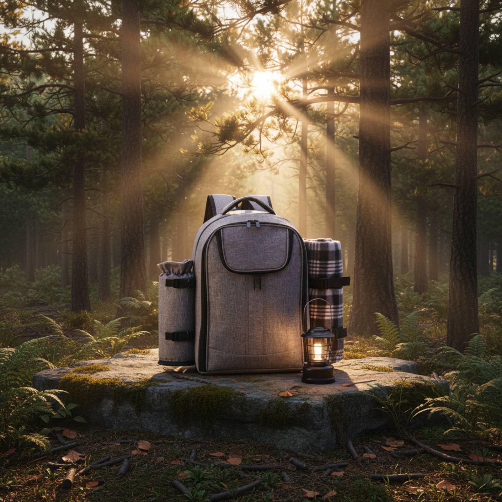 Zaino Isolante Porta Pranzo Picnic Borsa Termica Contenitore Utensili Funzione Termoregolatrice Materiali Diversi Facilità Trasporto Adatto per Picnic