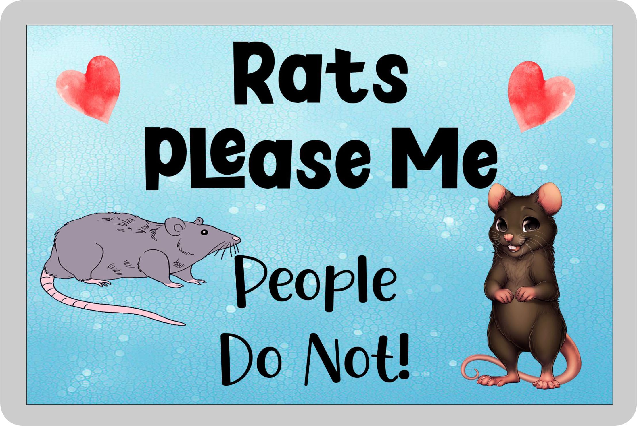 Decalarama Rat Fridge Magnet Gift – Rats Please Me People Do Not – Funny Cute Novelty Family Present