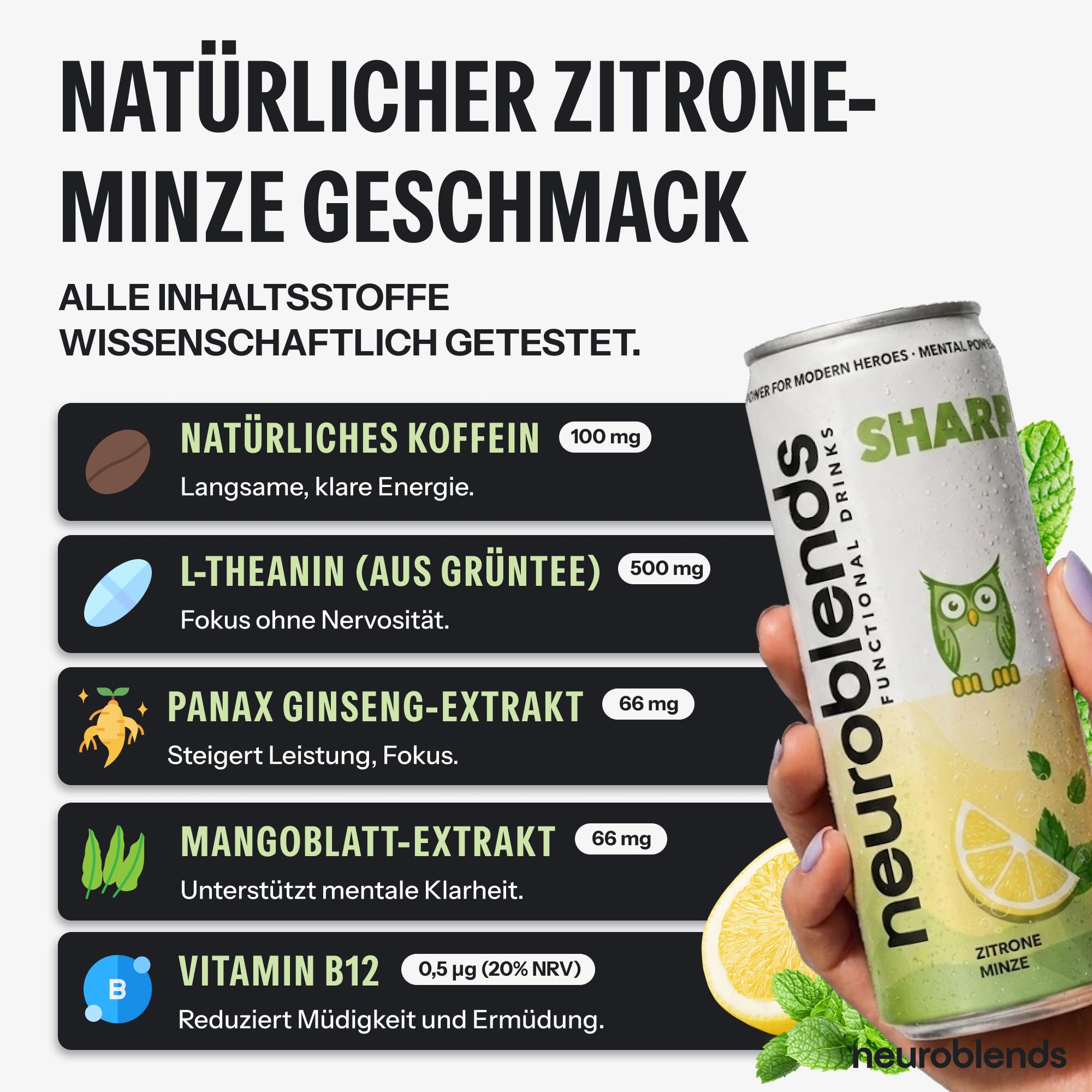 Neuroblends MIX | Energy Drink, Kaffee & Alkohol Ersatz | Zero | 36x330ml | Neuroblends MIX | Energy Drink, Kaffee & Alkohol Ersatz | Zero