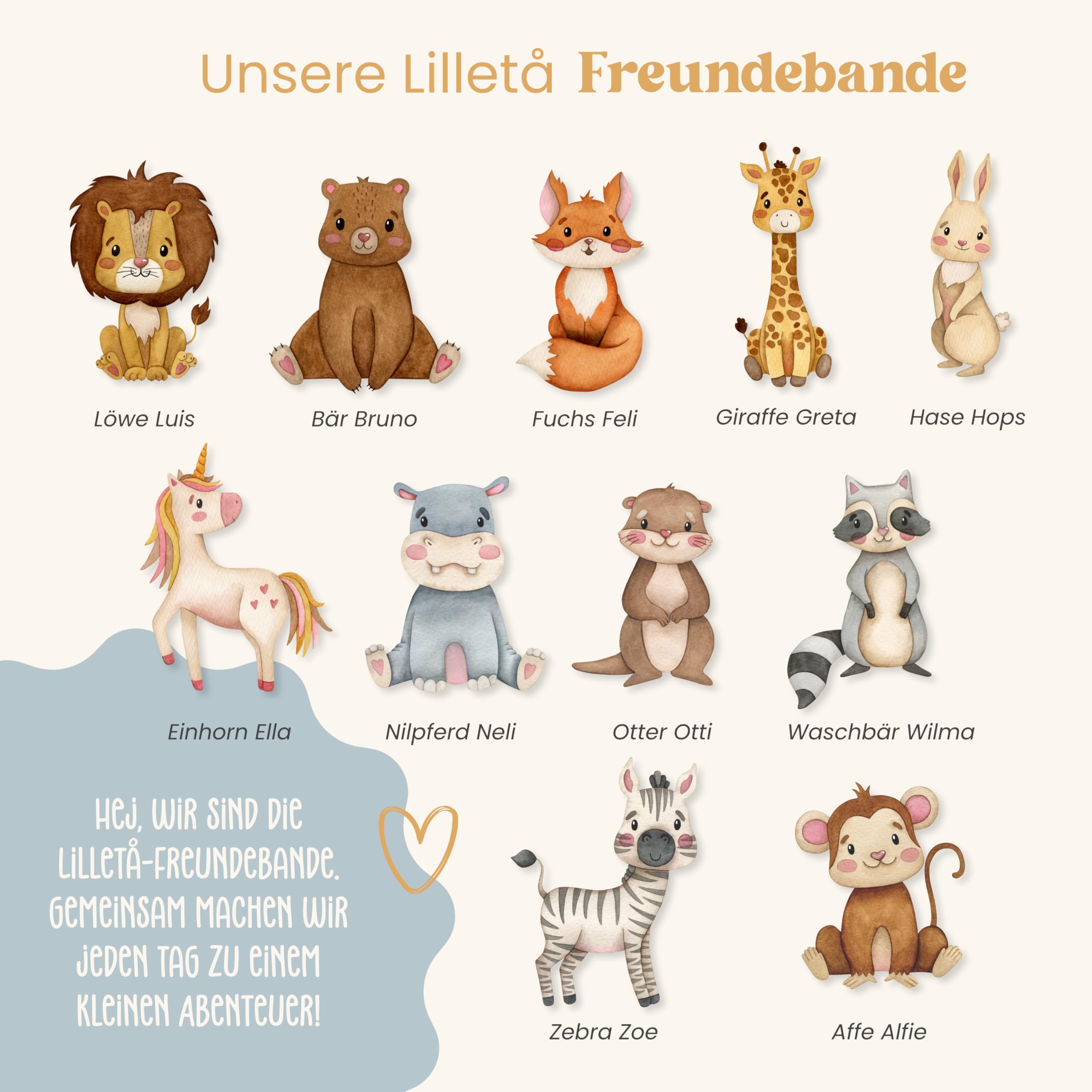 Lilletå 001.01 - Caja de recuerdos para bebé con impresión en color de alta calidad, caja de recuerdos de madera para bebé, regalo de nacimiento y niño