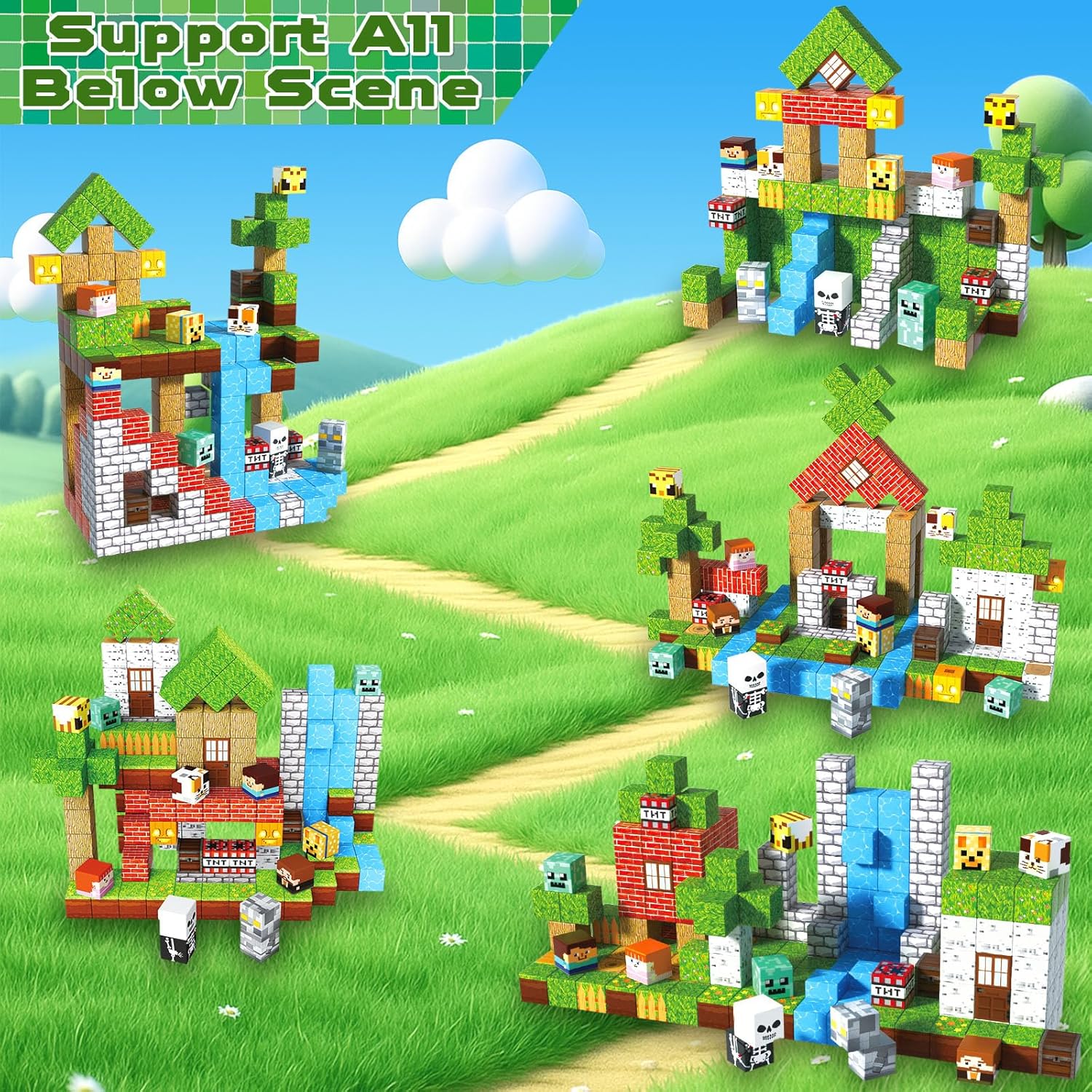 Magnetic Blocks-200PCS Magnetic Building Blocks, Magnets Cubes 2026 Upgraded Stacking Magnets for Kids Forest River Indoor Construction STEM Toys, Christmas Birthday Gifts for Boys & Girls Ages 3+ - Image 3