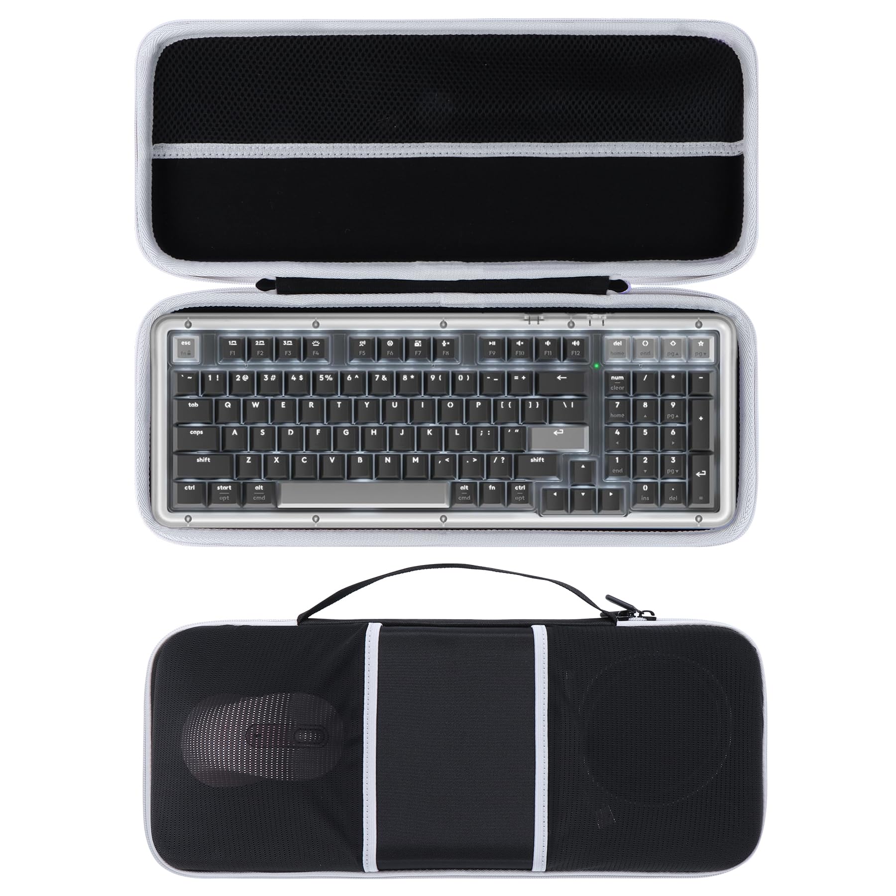 Lebakort Hard Case Compatible with Logitech Alto Keys K98M Keyboard, Black