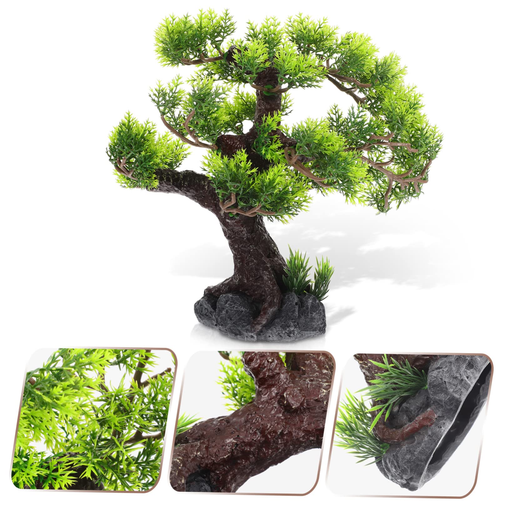 Paisajismo Árbol Resina Artesanía Estatua Decoración Plantas Verdes Plantas de Resina Decoración Acuario Bonsai Árbol Plantas Peceras Decoraciones Simulación Árbol Planta Resina Árbol for Decoración V