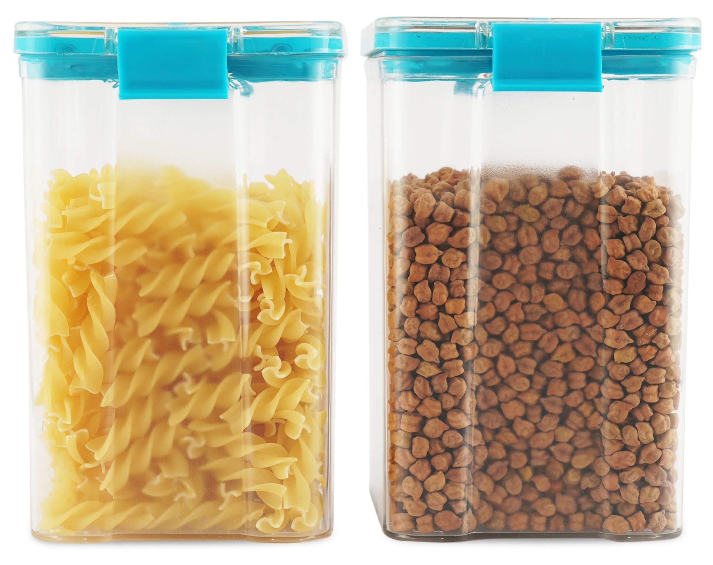 PEARLPET Click n Seal Plastic Kitchen Storage Container Set of 2 Pcs (1200 ml, Square shape, Blue) (B09YVDHF58) Amazon Price History, Amazon Price Tracker