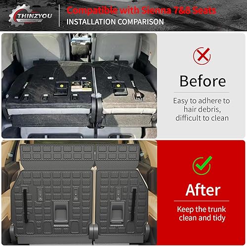 Vista 136 de Alfombrilla de carga compatible con Nissan Pathfinder 2022-2024 2025, forro de carga TPE para todo tipo de clima, accesorios Pathfinder 2023
