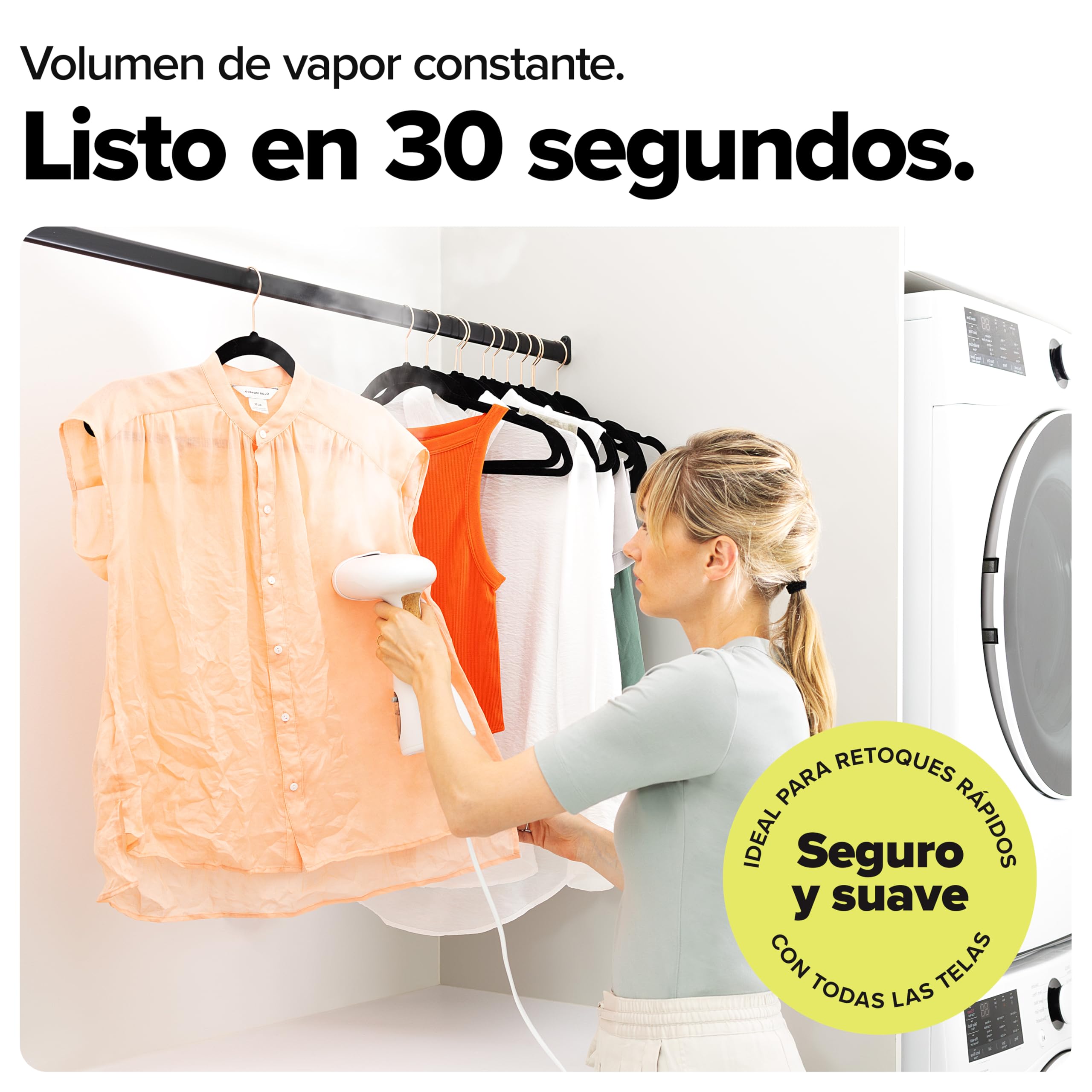 Dupray Voila Vaporizador 3-en-1 Portátil – Steamer de Mano para Ropa, Tejidos y Hogar