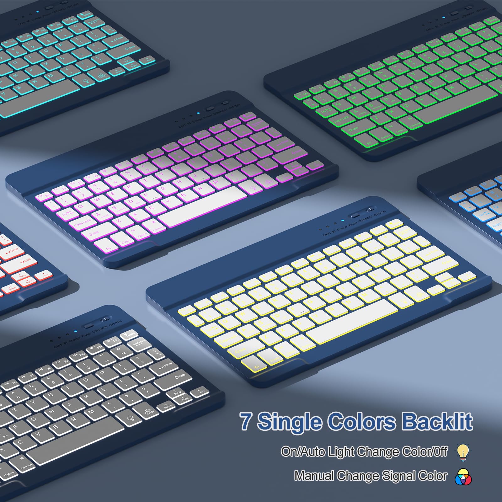 aMZCaSE Custodia con tastiera staccabile per iPad di 10a e 11a generazione (A16)