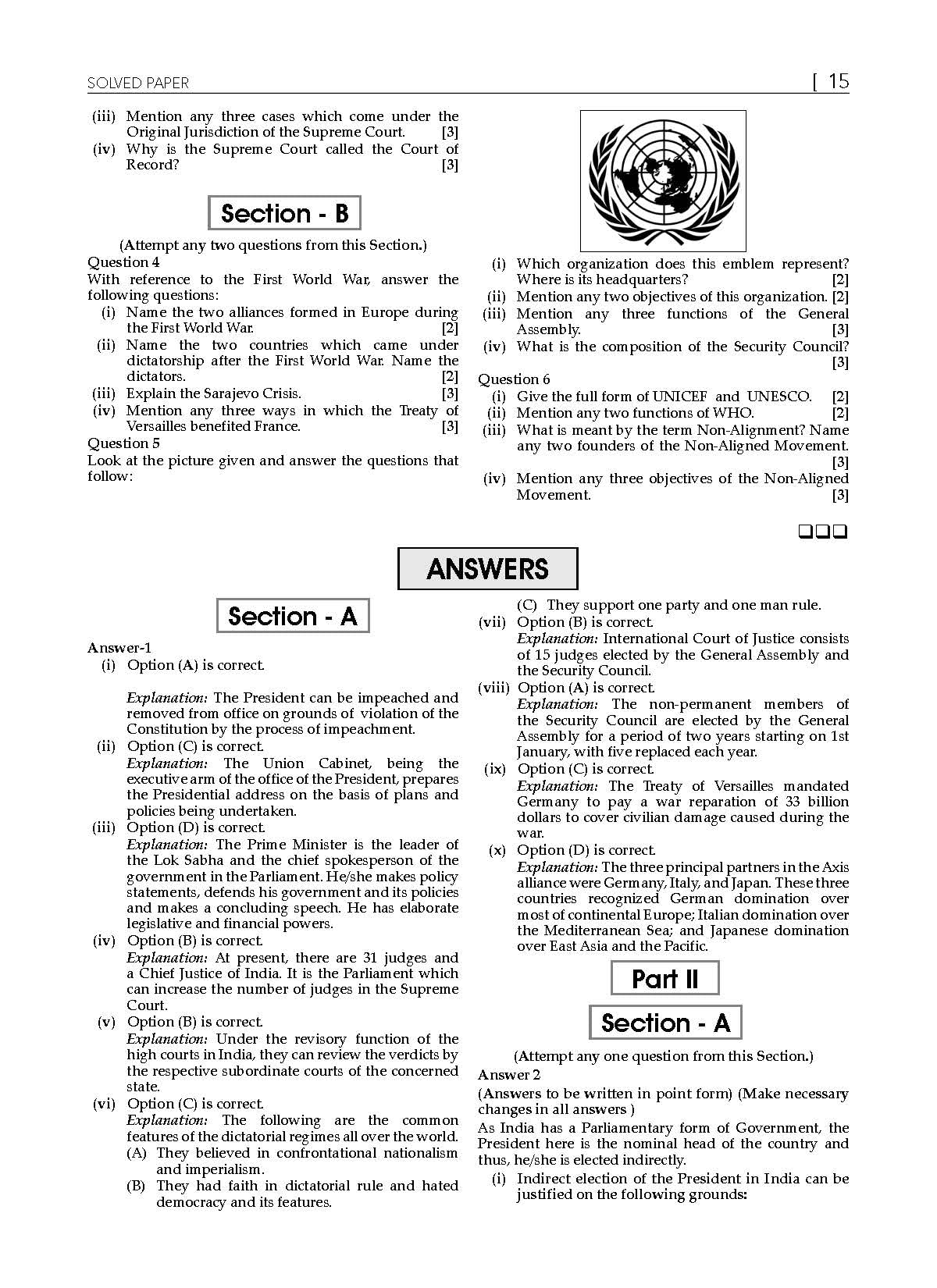 Oswaal ICSE Question Bank Class 10 History and Civics Book (For 2023 Exam) 2