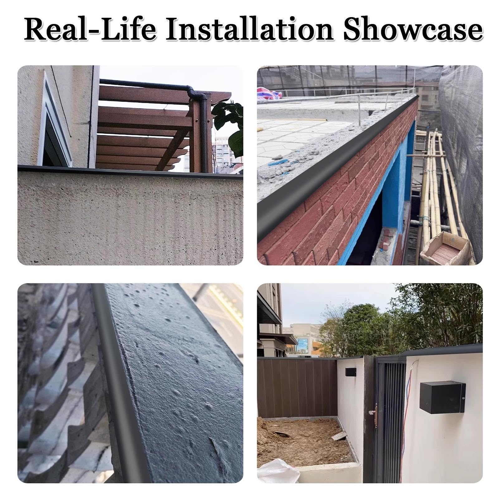 Lluvia de Aluminio Anodizado, Goteera Pared Exterior, Desviador de Lluvia