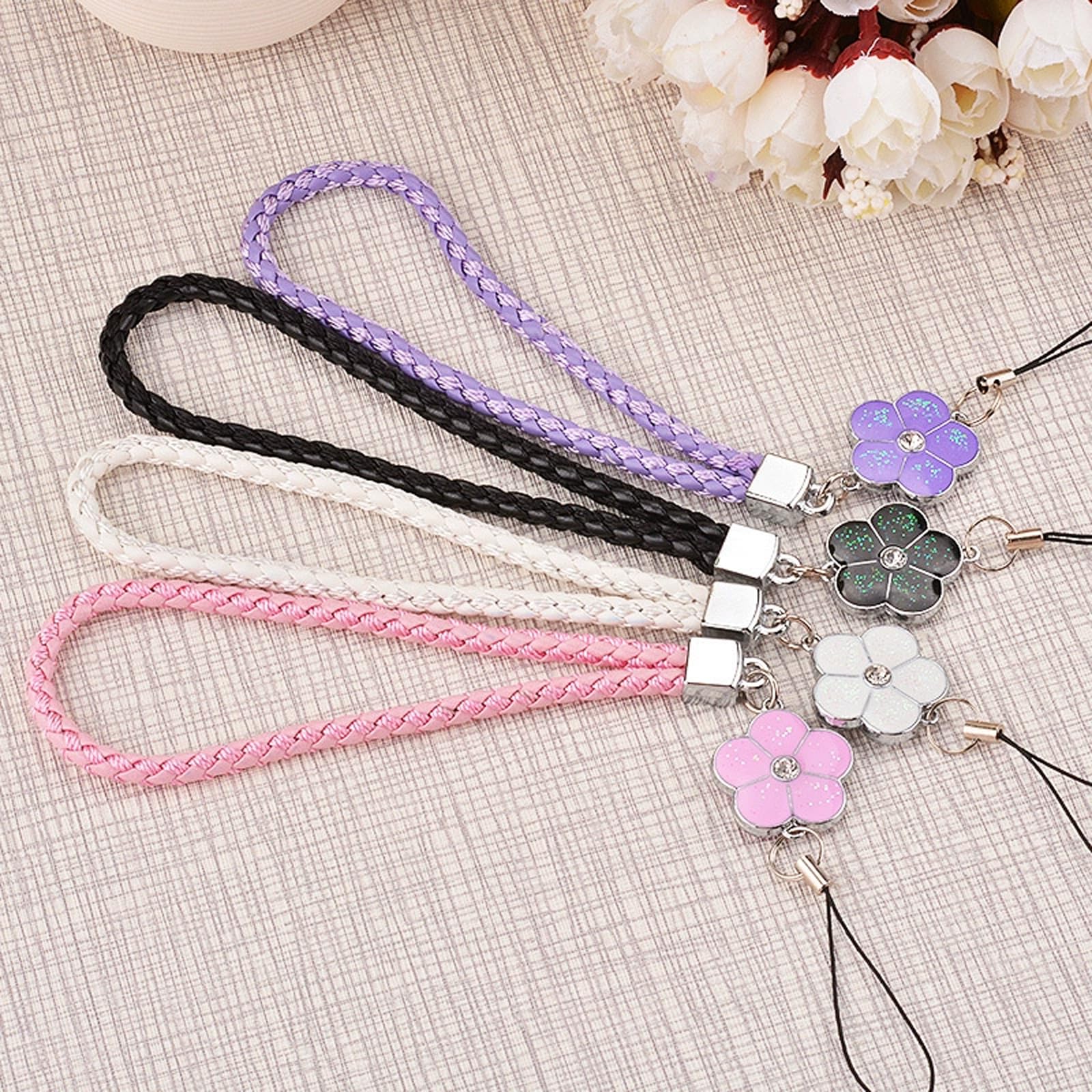Longe de Téléphone Portable Anti-Perte Dragonne pour Femmes Filles 4 Pièces