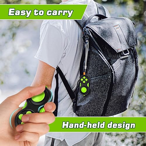 Miniatura 109 de WTYCD El Fidget Retro original: Juego de control clásico de goma Fidget Focus Toy con funciones de 8 vueltas y cordón - perfecto para aliviar