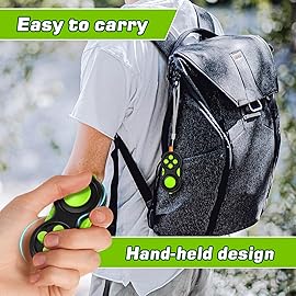 WTYCD Original Fidget Toy Game, Rubberized Classical Controller Fidget Concentration Toy with 8-Fidget Functions and Lanyard - Excellent for Relieving Stress and Anxiety(Green)