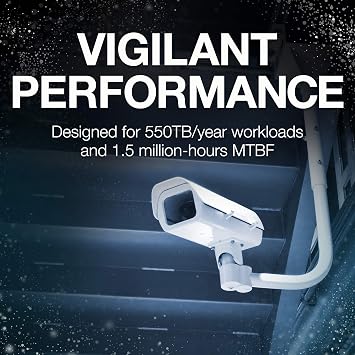Seagate Skyhawk AI 10TB Video Internal Hard Drive HDD 3.5 Inch SATA 6Gb/s 256MB Cache for DVR NVR Security Camera System with Drive Health Management and in-house Rescue Services (ST10000VEZ008)