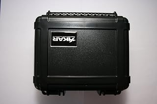 Xikar Travel Humidor With 20-Cigar Capacity, Premium Cigar Protection, Portable, Airtight, Watertight, Stainless Steel Hinge And Latch Hinges, Black