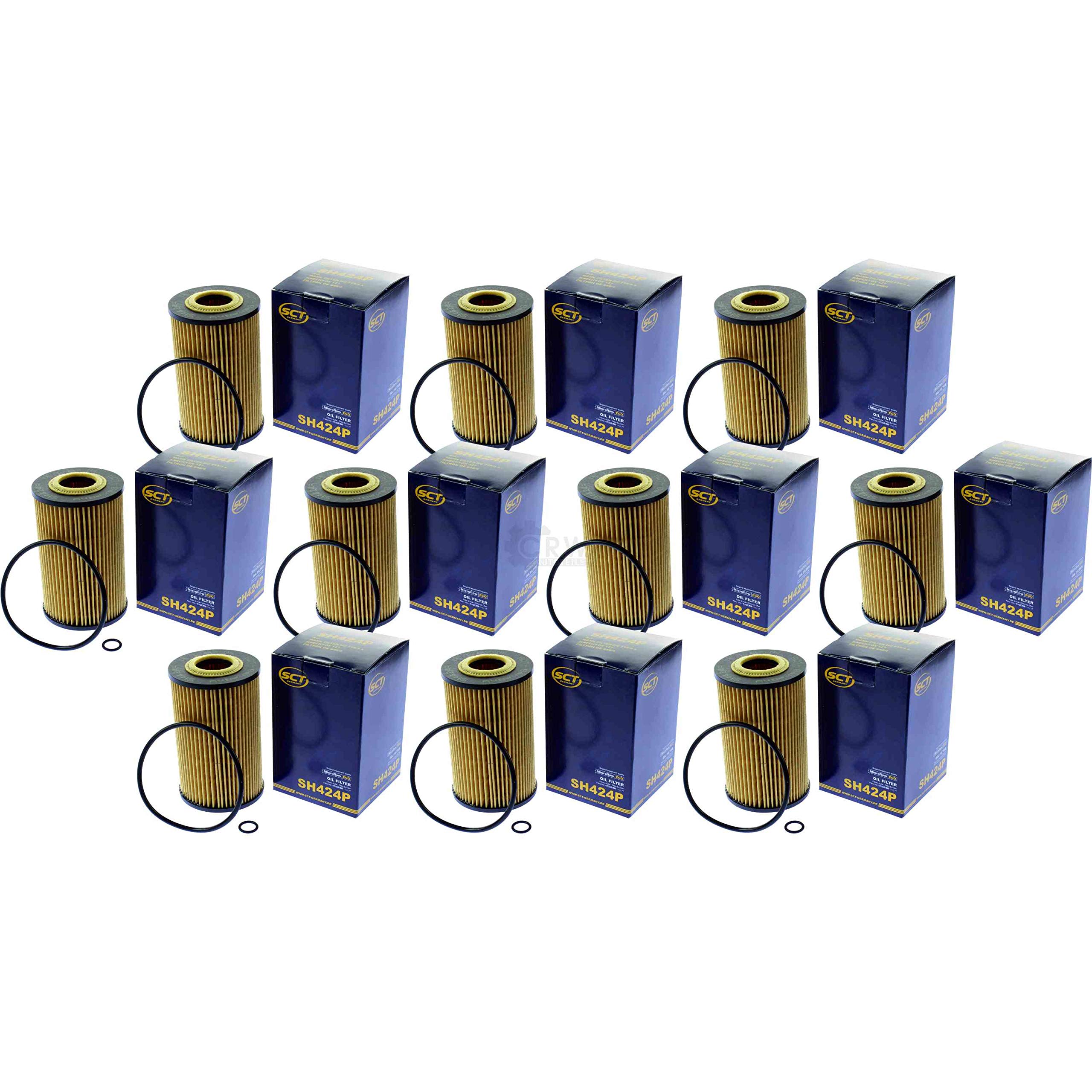 QR-Parts Set 85484847 SH 424 P 10 filtros de aceite originales SCT