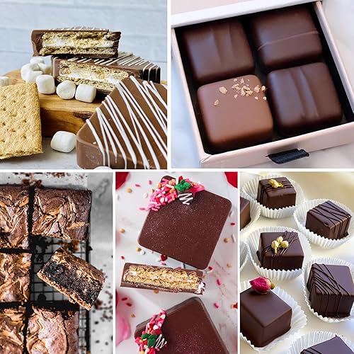 Miniatura 7 de 3 moldes cubiertos de chocolate para galletas S'mores, moldes cuadrados de 6 cavidades de silicona para Smores, molde antiadherente de silicona para