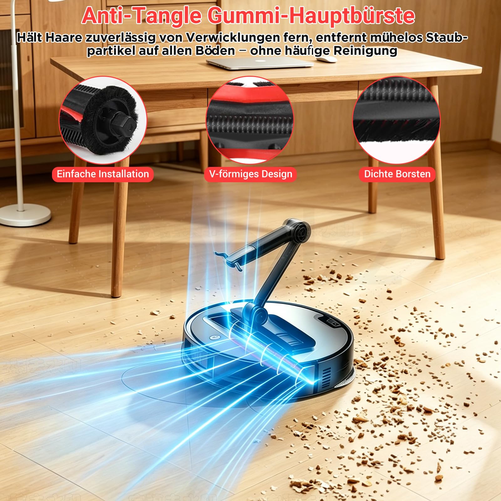 23 accesorios para robot aspirador Roborock Saros Z70, 1 cepillo principal, 4 toallitas, 4 filtros, 4 bolsas para el polvo, 4 cepillos laterales, 4 piedras aromáticas planas, 1 cepillo de