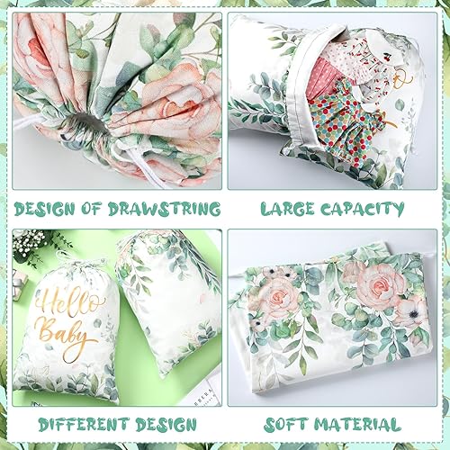 Miniatura 3 de 2 bolsas de regalo de tela con cordón, envoltura de regalo reutilizable, bolsa de regalo grande de 15.75 x 11.81 pulgadas, bolsa de regalo grande de