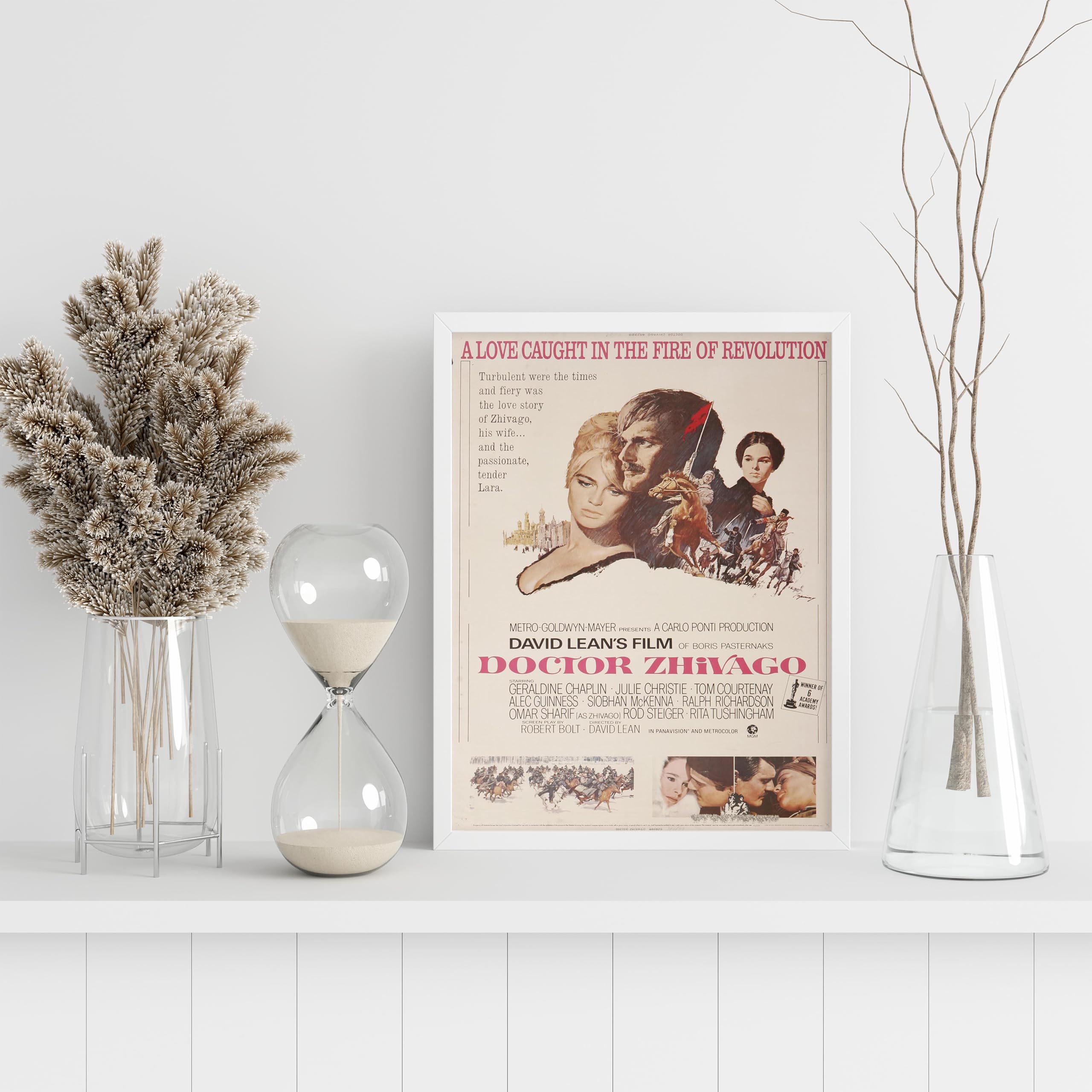 Doctor Zhivago (1965) Retro-Classic Movie Framed Poster Print Wall Art Image Home Decor Artworks Framed Poster Different Sizes and Colours