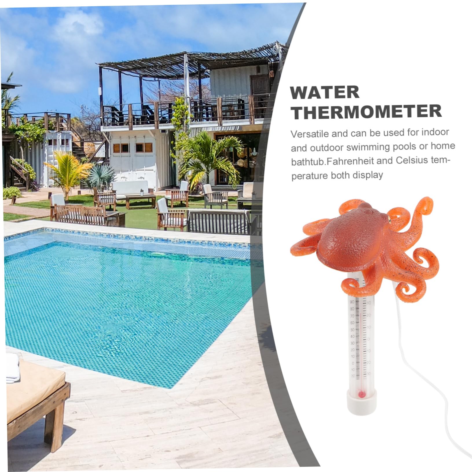 Toddmomy 3 Pezzi termometro ad acqua per immersione fredda misuratore di temperatura termometro digitale per piscina piscine termometro dell'acqua del bagno plastica