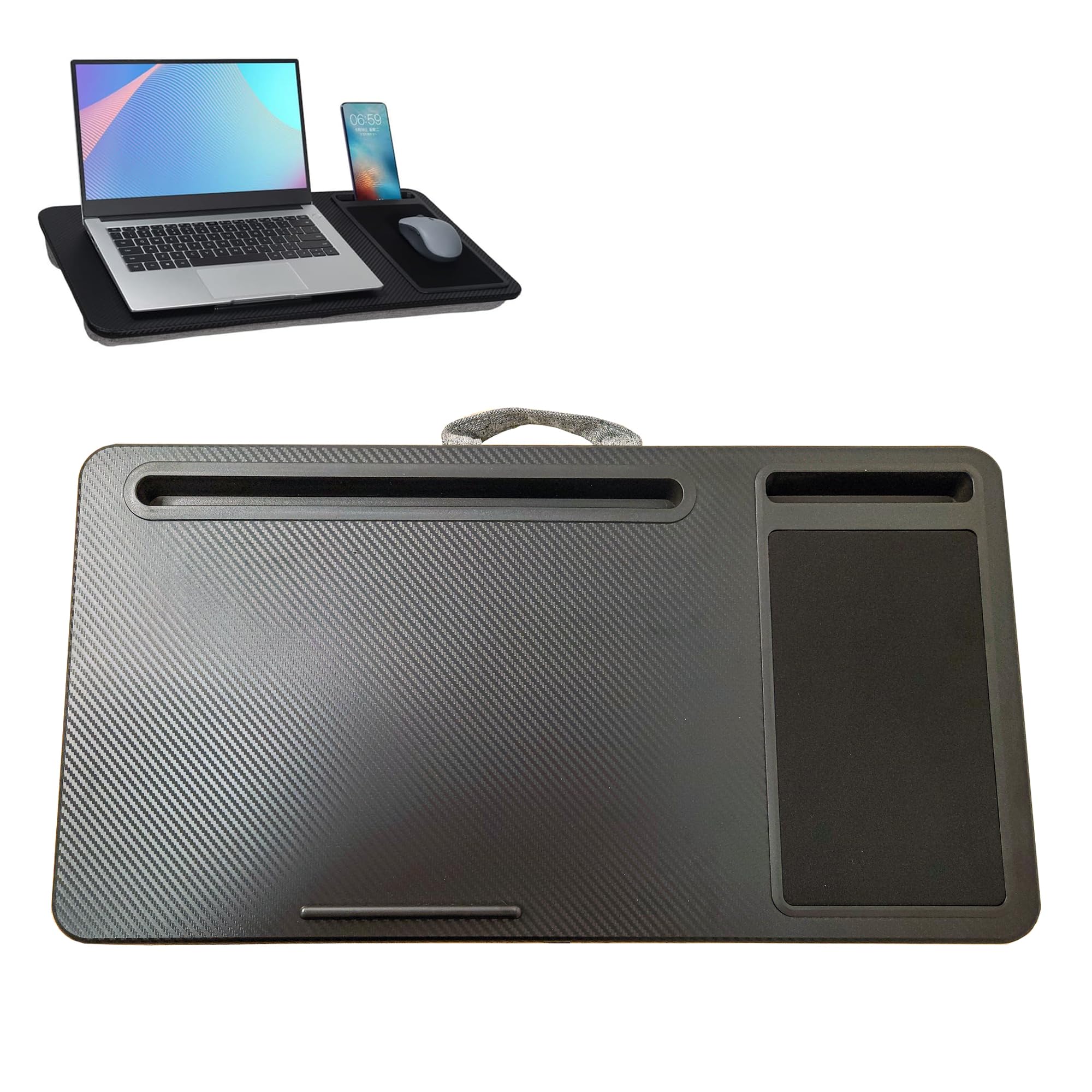 Lap Desk Computer Laptop Tray, Lightweight Portable Notebook phone Slot stand with comfortable wrist rest Lap Desk Computer Table Stand Laptop Sofa Bed Tray Portable Notebook Phone