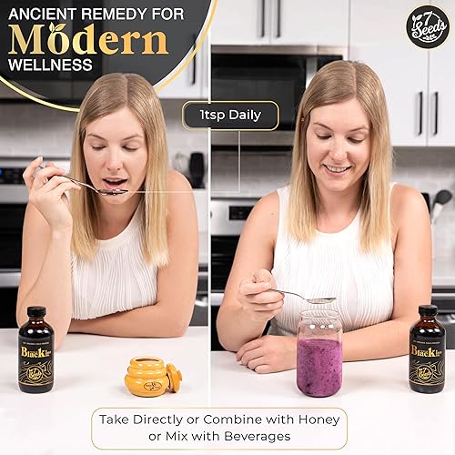 Miniatura 4 de 7 Seeds Aceite de semilla negra prensado en frío, 4.1 fl oz de líquido Nigella Sativa prensado en frío para apoyo inmunológico, articulaciones,