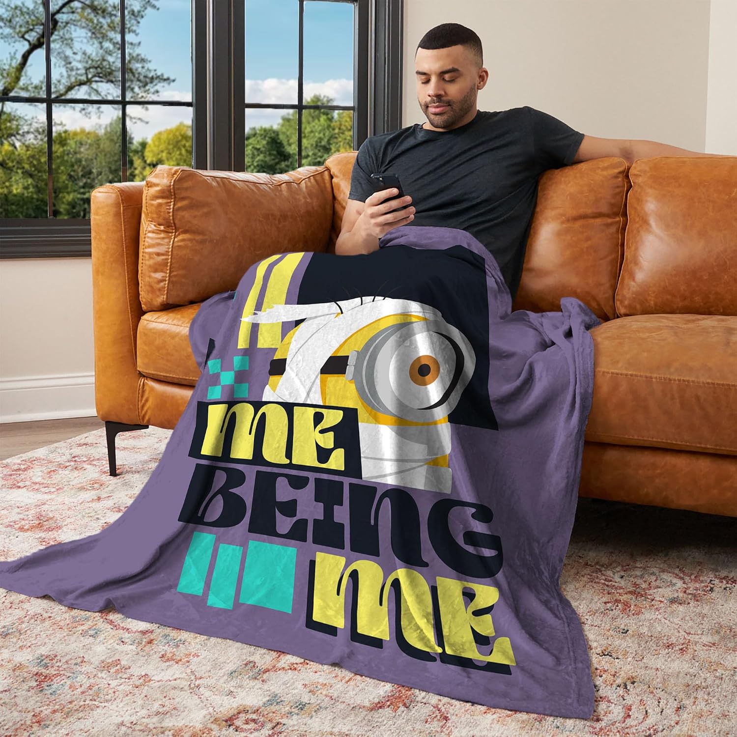 Northwest Despicable Me 4 Cloud Throw Blanket, Super Soft Plush Blanket, 50 x 60 inches, Me Being Me