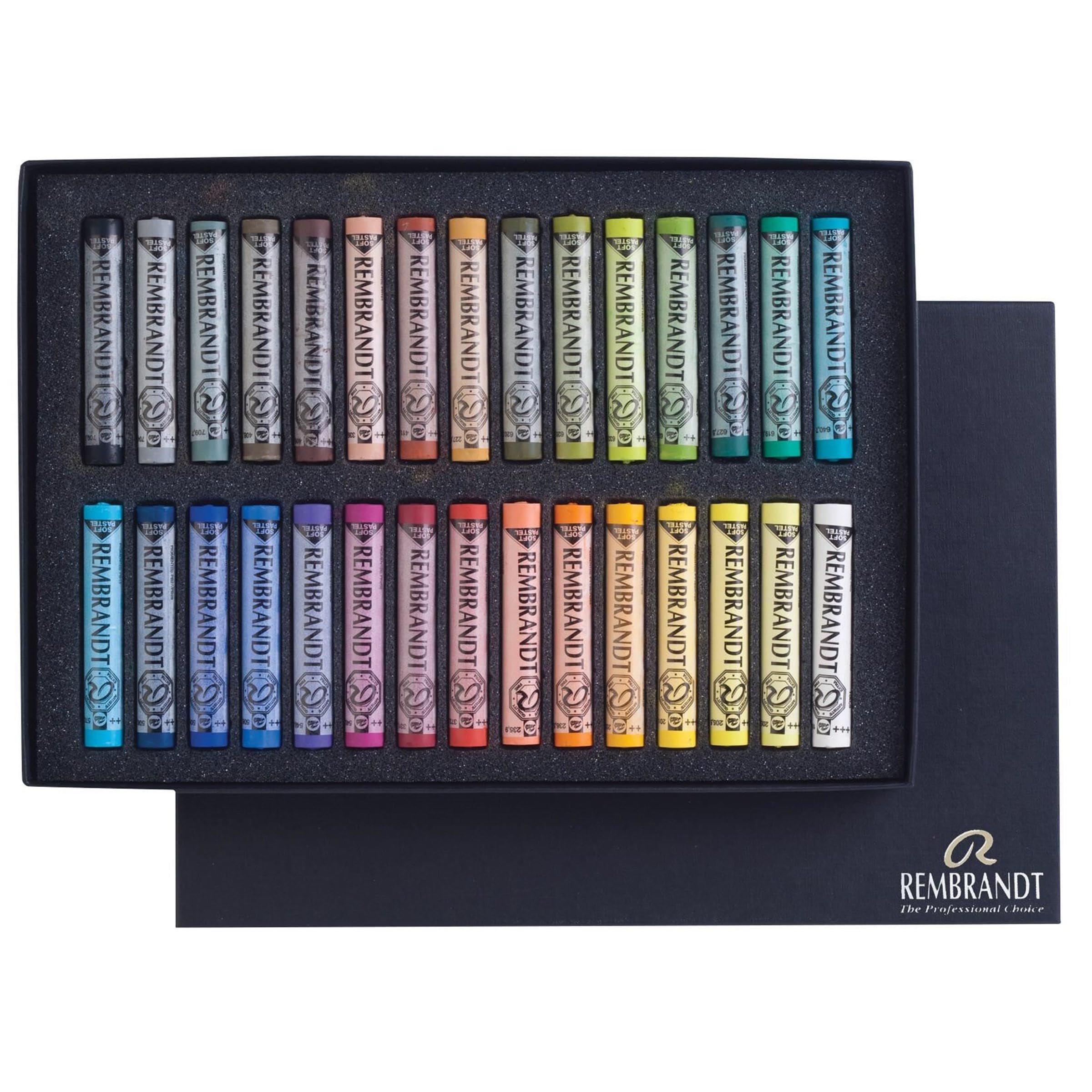 Rembrandt Ensemble de Pastel secs Sticks 30 General Selection Extra Fins et 1 Cartes Postales EMI Craft