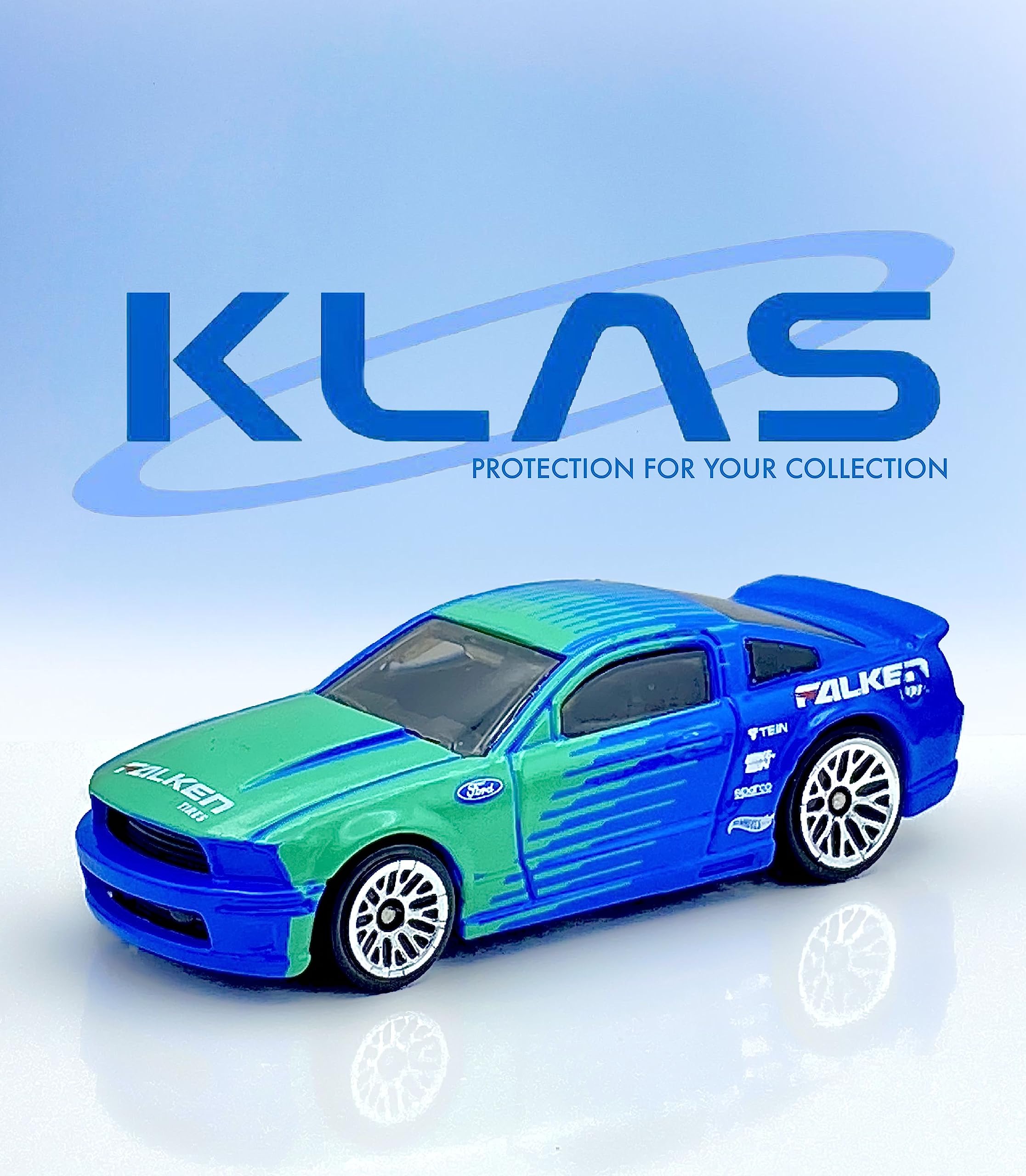 Hot Wheels '07 Ford Mustang (Blue & Green (Falken Tyres)) 4/10 Then and Now, 2023-205/250 (Short Card) - Image 2