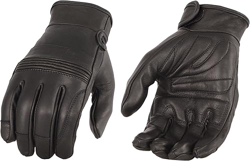 Guante de cuero de vaca para hombre con dedos flexibles palma de gel