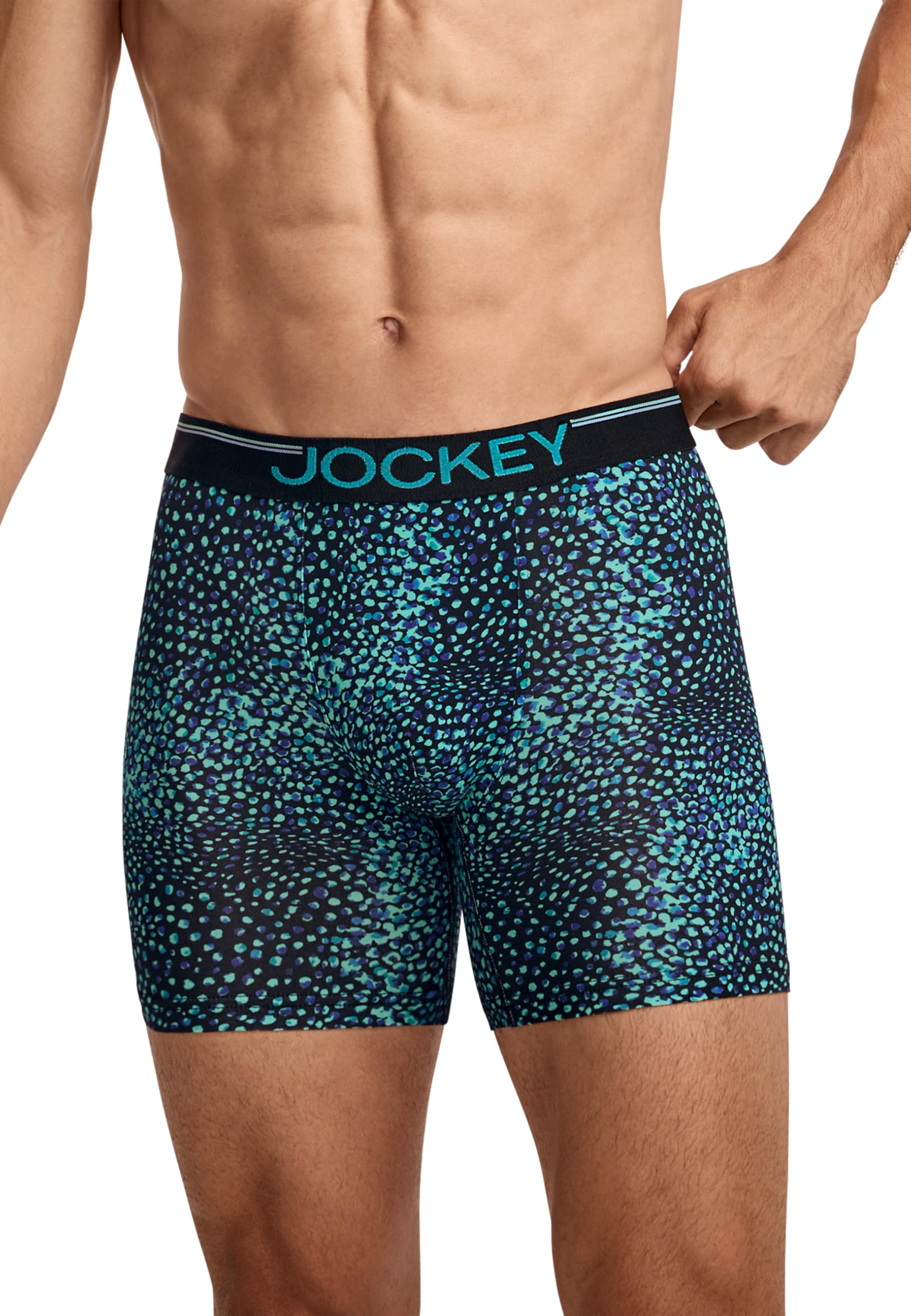 Jockey Men's Cotton Stretch Comfort Boxer Trunk - 3 Pack, Baja, M