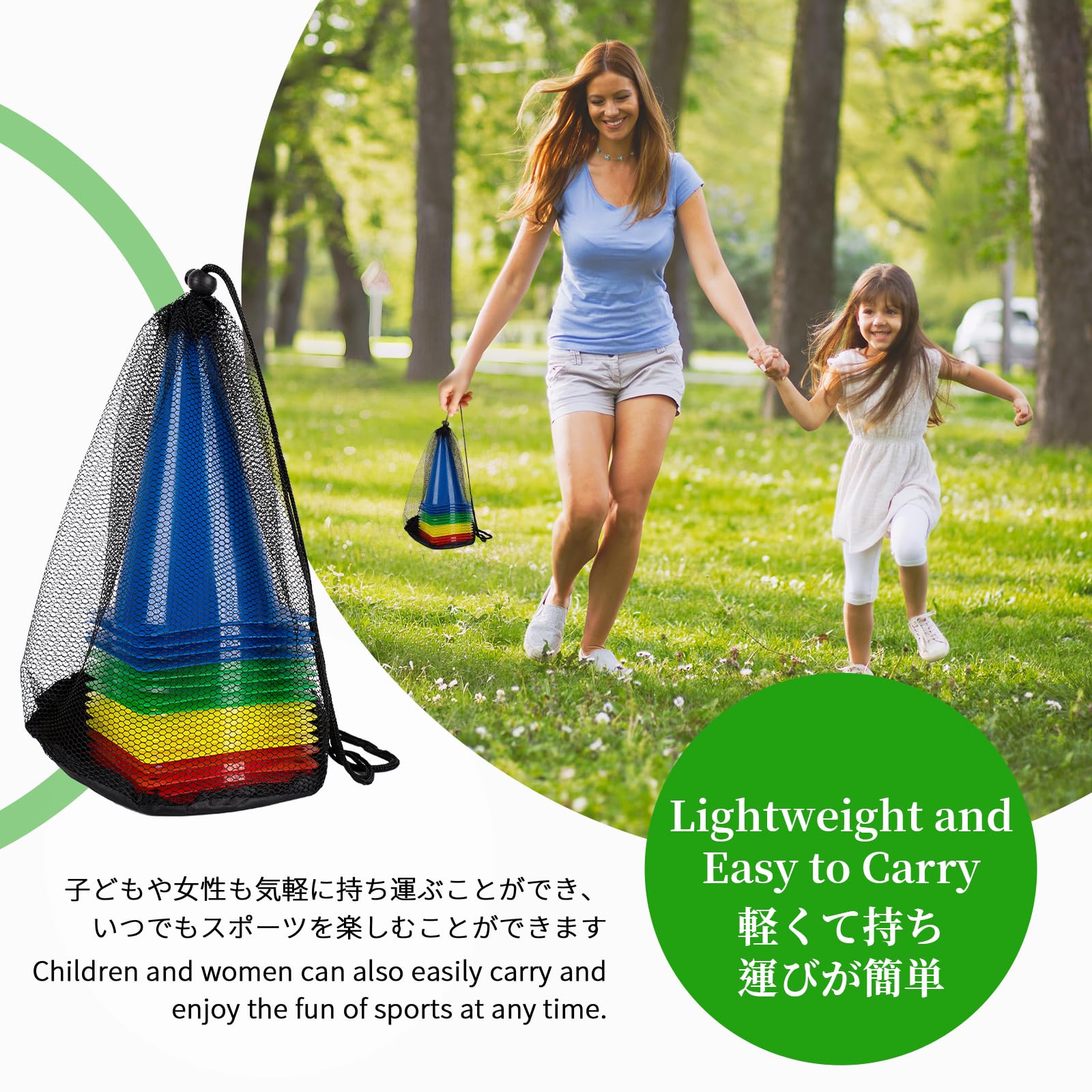 BiAnYC 4色/16本セット18cm マーカーコーン,カラーコーン ミニ,ミニコーン,サッカー コーン,三角コーン ミニ,サッカー 野球 テニス フットサル 練習コーン,ボールスポーツ 団体競技や部活 陸上競技 運動会 スポーツコーン, 収納ポーチ付き