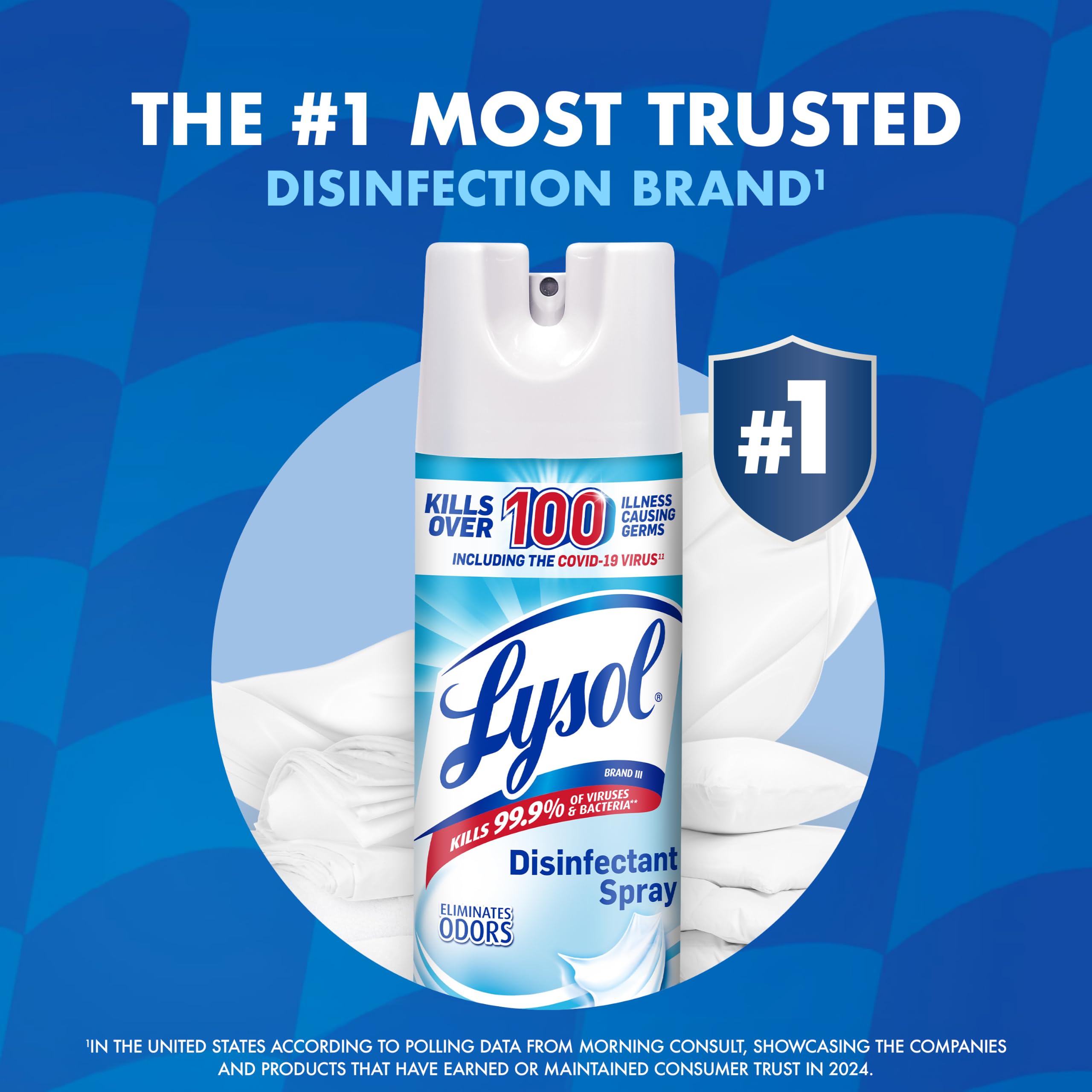 19 oz Crisp Linen Disinfectant Spray, 2 Pack W382818