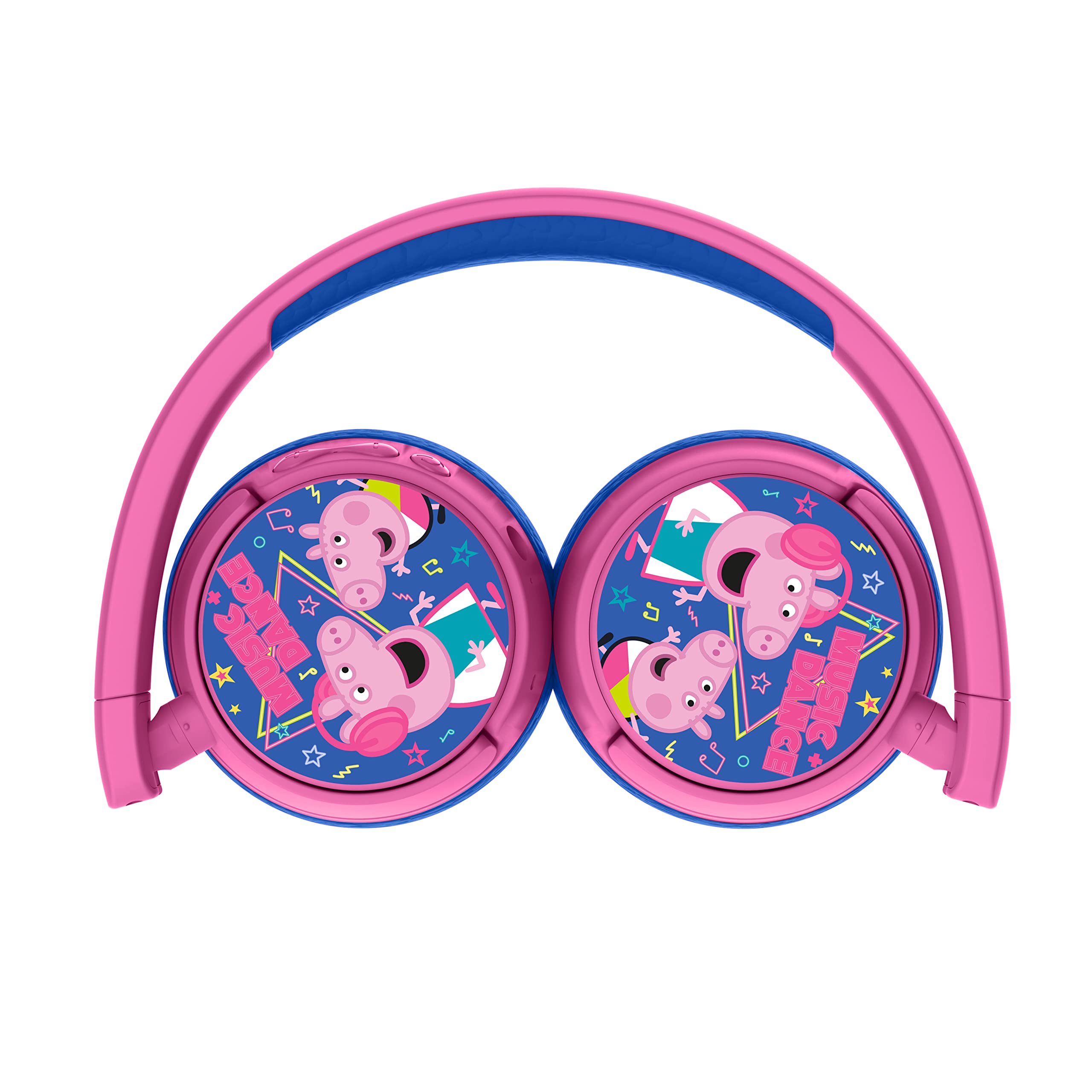 OTL Technologies Auriculares Infantiles INALÁMBRICOS Peppa Pig Music Dance Bluetooth Plegables