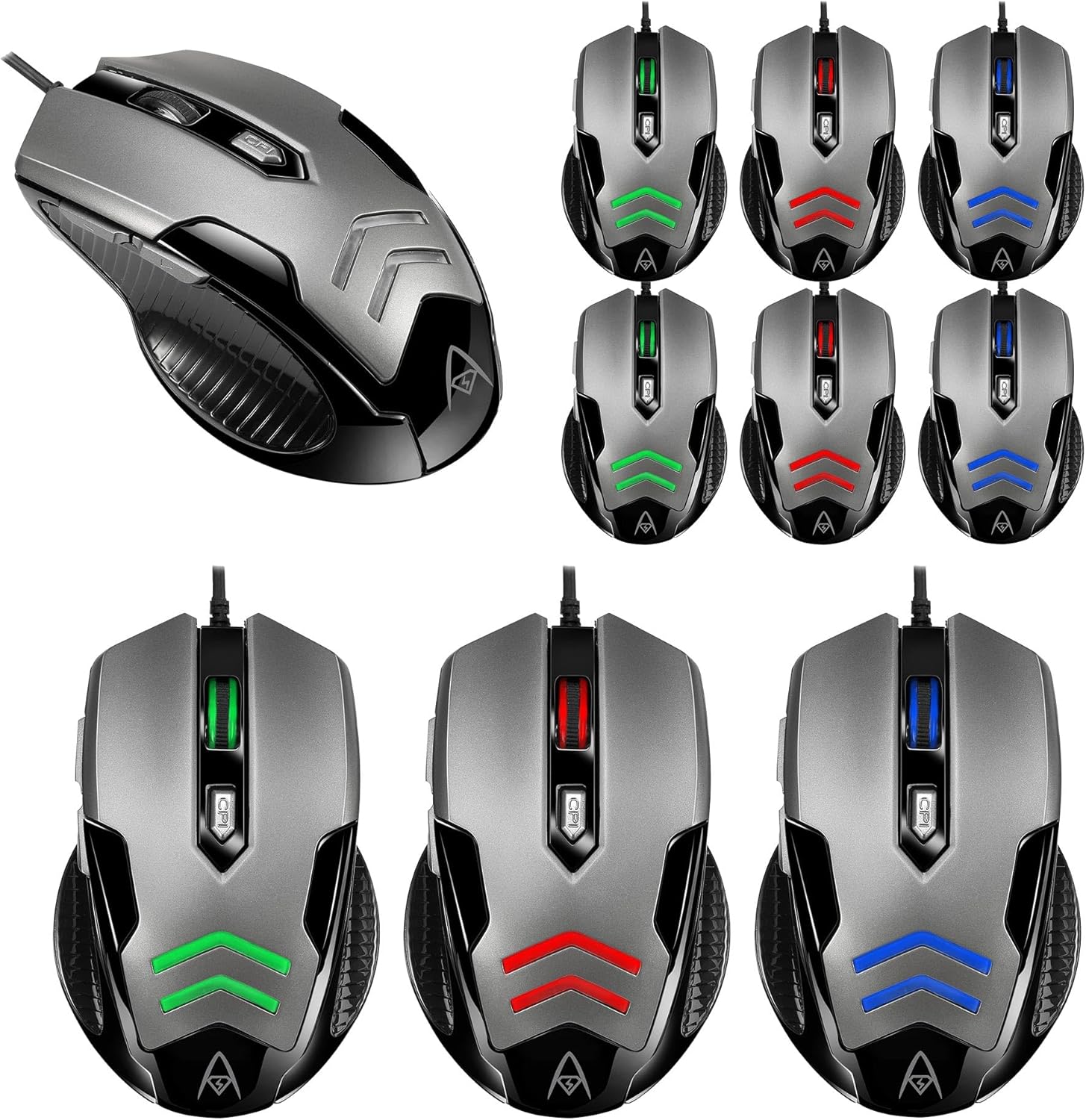 ADESSO iMouse X1 Gaming Mouse showing its multi-color LED lighting and ergonomic design