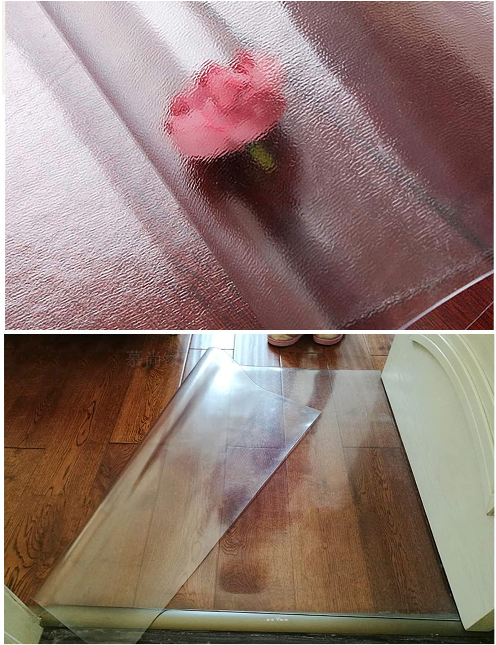 Tappetino Trasparente,Tappetino per Sedia,Protezione Antiscivolo per Tappetino,PVC Tappetini per Sedie da Ufficio/Tappetino Pavimenti Tappeto Protettivo Sottosedia Senza BPA,Opaco (120x160cm)