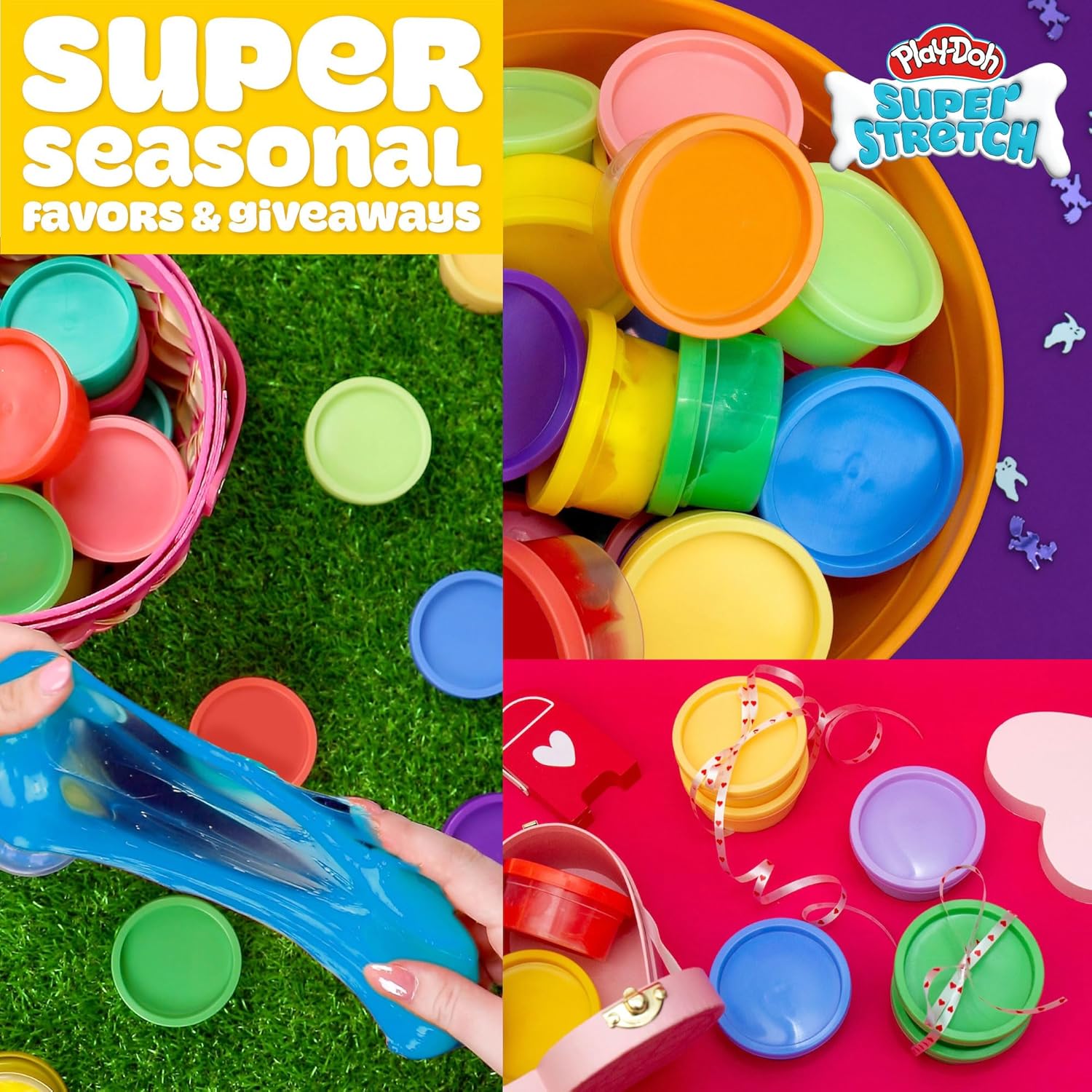 Play-Doh Super Stretch Slime for Kids, 30-Pack Variety, Popular Toys, Gifts and Party Favors