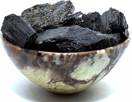 Miniatura 2 de Especímenes crudos minerales minerales naturales ásperos de Schorl de turmalina negra para cabbing - Brasil (5PCS)